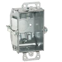 Raco GBV-OW Gangable Switch Box, 1-Gang, 1-Outlet, 1-Knockout, 1/2 in Knockout, Steel, Gray, Galvanized, Screw 