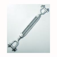 BARON 19-5/8X12 Turnbuckle, 3500 lb Working Load, 5/8 in Thread, Jaw, Jaw, 12 in L Take-Up, Galvanized Steel 