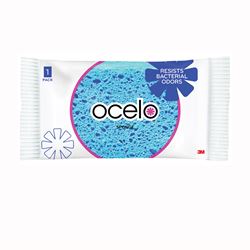 Ocelo 7264-T Sponge, 7.7 in L, 4.2 in W, 1-1/2 in Thick, Cellulose, Blue 