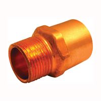 EPC 104R Series 30348 Reducing Pipe Adapter, 1 x 3/4 in, Sweat x MNPT, Copper 