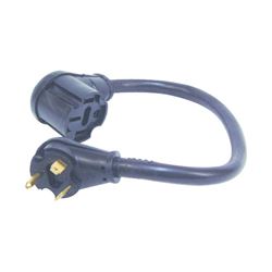 US Hardware RV-347B Adapter, 30 A Female, 50 A Male, 120 V, Female, Male, 10 AWG Cable 
