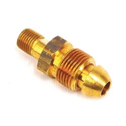 US Hardware RV-443C Propane Adapter Fitting, 1/4 in POL x MPT, Brass 