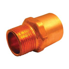 EPC 104R Series 30338 Reducing Pipe Adapter, 3/4 x 1/2 in, Sweat x MNPT, Copper