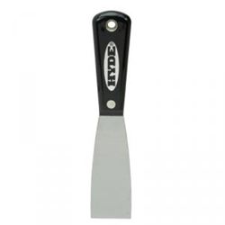HYDE Black & Silver 02150 Putty Knife, 1-1/2 in W Blade, HCS Blade, Nylon Handle 