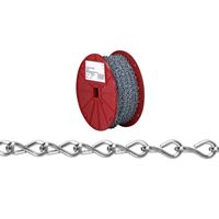 Campbell AW080-1227N Jack Chain, #12, 200 ft L, Steel, Zinc, 29 lb Working Load 