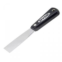 HYDE Black & Silver 02000 Putty Knife, 1-1/4 in W Blade, HCS Blade, Nylon Handle 