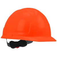 Safety Works SWX00305-01 Hard Hat, 4-Point Textile Suspension, HDPE Shell, Orange, Class: E 