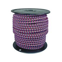 Keeper 06415 Bungee Cord, 5/16 in Dia, 125 ft L, Rubber 