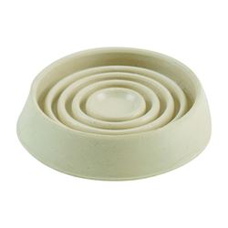 Shepherd Hardware 9167 Caster Cup, Rubber, Off-White, 4/PK, Pack of 6 