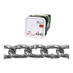 Campbell 0322026 Twist Link Coil Chain, #2/0, 175 ft L, 520 lb Working Load, Steel, Zinc 
