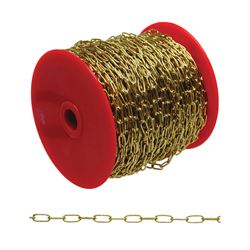Campbell 0710717 Clock Chain, 7, 82 ft L, 15 lb Working Load, Brass 
