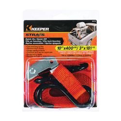 Keeper 05110 Tie-Down, 1 in W, 10 ft L, Nylon, Orange, 400 lb, S-Hook End Fitting 