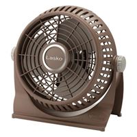 Lasko Breeze Machine 505 Desk Fan, 120 V, 10 in Dia Blade, 2-Speed, 435 cfm Air, Brown 