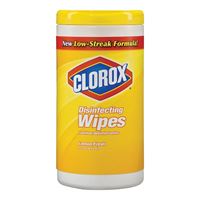 Clorox 01628 Disinfecting Wipes, Can, Liquid, Citrus, White 