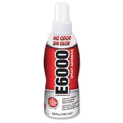 ECLECTIC E6000 563011 Spray Adhesive, Odorless, White, 4 oz Bottle 