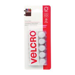 VELCRO Brand 90070 Fastener, 5/8 in W, Nylon, White, Rubber Adhesive 