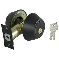 ProSource DBX2V-PS Deadbolt, 3 Grade, Aged Bronze, 2-3/8 to 2-3/4 in Backset, KW1 Keyway, 1-3/8 to 1-3/4 in Thick Door, Pack of 3 