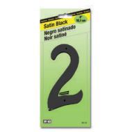 HY-KO BK-40/2 House Number, Character: 2, 4 in H Character, Black Character, Zinc 5 Pack 