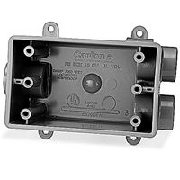 Carlon E979DFNR Switch Box, 1 -Gang, 3 -Outlet, PVC, Gray, Nail Mounting 