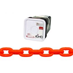 Campbell HV0184526 High-Test Chain, 5/16 in, 60 ft L, 3900 lb Working Load, 43 Grade, Carbon Steel, Orange Polycoat 
