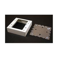 Wiremold 700 BW32 Outlet Box, 2 -Gang, Metal, White, Wall Mounting 