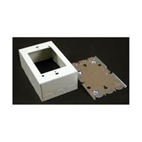 Wiremold 700 BW35 Outlet Box, Stamped Steel, White, Wall Mounting 