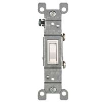 Leviton S02-01453-2WS Toggle Switch, 15 A, 120 V, 3 -Position, Push-In Terminal, Thermoplastic Housing Material 