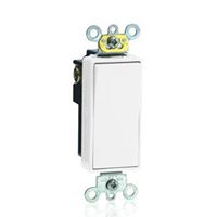 Decora Plus R52-05621-2WS Rocker Switch with Lockout, 16 A, 120/277 V, SPST, Lead Wire Terminal, White 