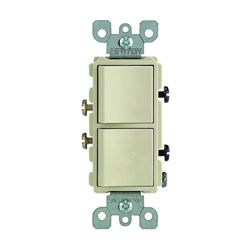Leviton R51-05634-0IS Combination Switch, 15 A, 120/277 V, SPST, Lead Wire Terminal, Thermoplastic Housing Material 