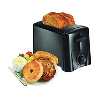 Proctor Silex 22612 Electric Toaster, 750 W, 2 Slice/Hr, Manual Control, Black