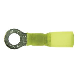 Calterm 65724 Ring Terminal, 12 to 10 AWG Wire, Copper Contact, Yellow 