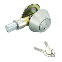 ProSource Signature Series T-D101SS Deadbolt, 3 Grade, Stainless Steel, 2-3/8 to 2-3/4 in Backset, KW1 KA3 Keyway 3 Pack 