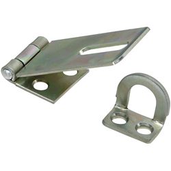 National Hardware V30 Series N102-020 Safety Hasp, 1-3/4 in L, 3/4 in W, Steel, Zinc, 0.34 in Dia Shackle 