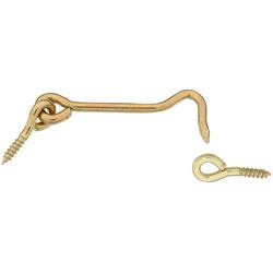 National Hardware V2001 Series N118-158 Hook and Eye, Solid Brass, Solid Brass 