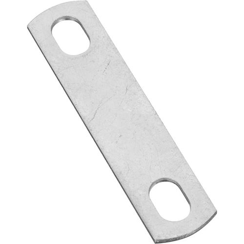 National Hardware 2191BC Series N222-323 U-Bolt Plate, 2 in L, 5/16 in W, 0.33 in Bolt Hole, Steel, Zinc