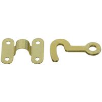 National Hardware V1841 Series N211-938 Hook and Staple, Solid Brass, Solid Brass 