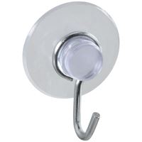 National Hardware V2524 Series N259-937 Suction Cup, Steel Hook, PVC Base, Clear Base, 1 lb Working Load 5 Pack 