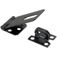 National Hardware V30 Series N305-953 Safety Hasp, 3-1/4 in L, 1-1/2 in W, Steel, 0.44 in Dia Shackle, Non-Swivel Staple 