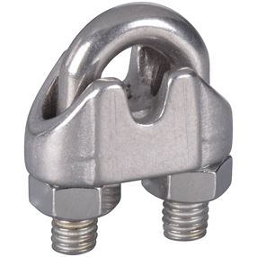 National Hardware V4230 Series N348-896 Wire Cable Clamp, 3/16 in Dia Cable, Stainless Steel