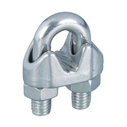 National Hardware 4230BC Series N830-314 Wire Cable Clamp, 1/4 in Dia Cable, 1-1/4 in L, Malleable Iron 