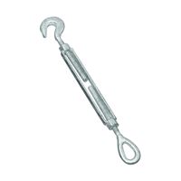 National Hardware 3272BC Series N177-493 Turnbuckle, 700 lb Working Load, 3/8 in Thread, Hook, Eye, 6 in L Take-Up 