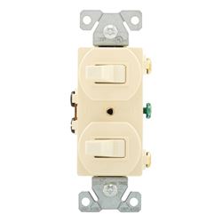 Eaton Wiring Devices 271LA Combination Toggle Switch, 15 A, 120/277 V, Screw Terminal, Steel Housing Material, Pack of 10 