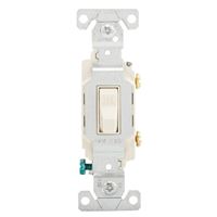 Eaton Wiring Devices CS120LA Toggle Switch, 20 A, 120, 277 VAC, PVC Housing Material, Light Almond 