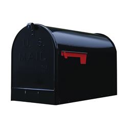 Gibraltar Mailboxes ST200B00 Rural Mailbox, 3175 cu-in Capacity, Galvanized Steel, Powder-Coated, 11.7 in W, 24.8 in D 