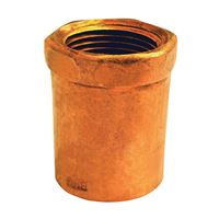 EPC 103R Series 30136 Reducing Pipe Adapter, 1/2 x 3/8 in, Sweat x FNPT, Copper 