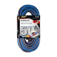 PowerZone ORC530730 Extension Cord, 14 AWG Cable, 5-15P Grounded Plug, 5-15R Grounded Receptacle, 25 ft L, 125 V 