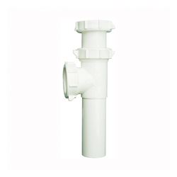 Plumb Pak PP66-8W Master End Outlet and Tailpiece, 1-1/2 in, Slip-Joint, Plastic, White 