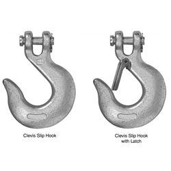 Campbell T9700624 Clevis Slip Hook with Latch, 3/8 in, 5400 lb Working Load, 43 Grade, Steel, Zinc 