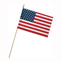 Valley Forge USE8D USA Stick Flag Display, Polycotton 48 Pack 