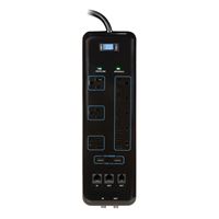 PowerZone OR503118 Surge Protector Power Strip, 125 V, 15 A, 8-Outlet, 3600 Joules Energy, Black 